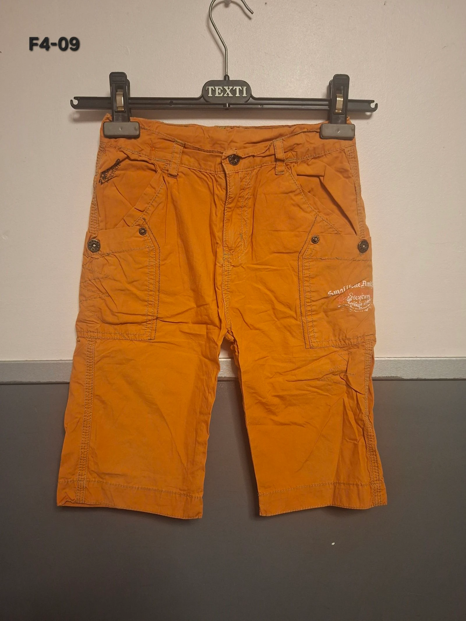 🌷F4-09🌷Pantacourt cargo garçon TISSAIA – Taille 8 ans – Coloris camel/orange – Robuste & tendance🌷